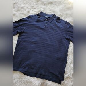 Polo Golf Ralph Lauren Navy Blue Tonal Striped Short Sleeve Polo - Men’s Size XL